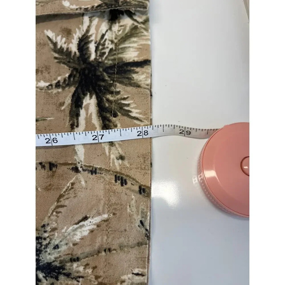 Magellan Sportswear Mens M Brown Hawaiian Tropical Palm Short Sleeves - Picture 10 of 12